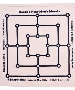 Alternative view of Daadi Game | Nine Men’s Morris Game | White Cotton Printed