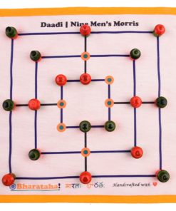 Daadi Game | Navakankari Board Game | Digital Print on Raw Silk