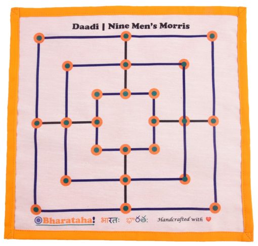Daadi Game | Navakankari Board Game | Digital Print on Raw Silk - Image 2