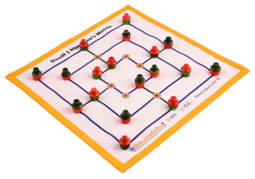 Daadi Game | Navakankari Board Game | Digital Print on Raw Silk - Image 3