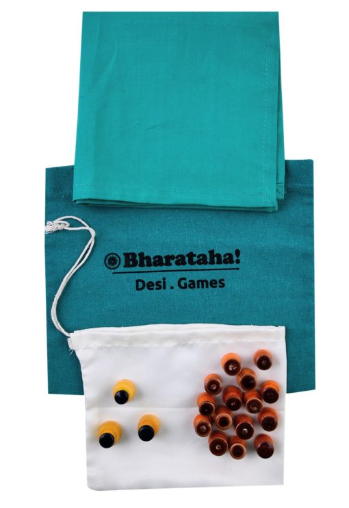 Puli Meka Game | The Lambs and Tigers Game | Digital Print on White Raw Silk - Image 4
