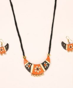 Beautiful Half Moon Terracotta Necklace Set