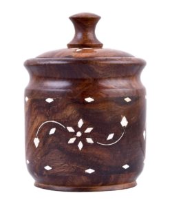 Alternative view of Wooden Multipurpose Dry Fruit & Spice Jar Bowl
