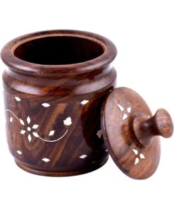 Wooden Multipurpose Dry Fruit & Spice Jar Bowl