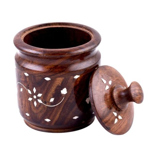 Wooden Multipurpose Dry Fruit & Spice Jar Bowl